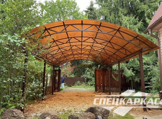 Навес для автомобилей на даче №94 - фото 1897