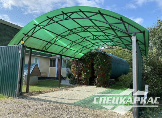 Навес из поликарбоната для машины усиленный №99 - фото 1947