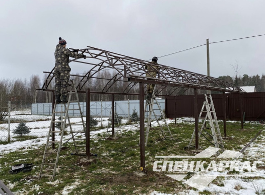 Навес из поликарбоната арочного типа №58 - фото 1534