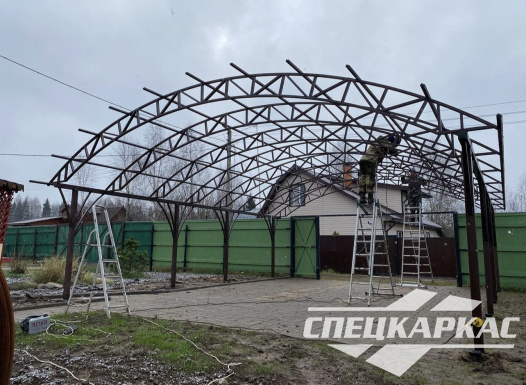 Навес для парковки двух автомобилей №78 - фото 1733